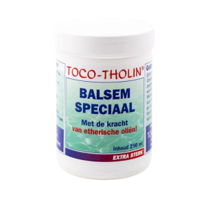 Een potje toco tholin balsem speciaal met een inhoud van 250ml