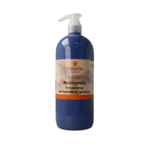 Een fles Volatile Massageolie van 1 liter