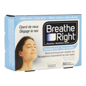 De breathe right neusstrips.