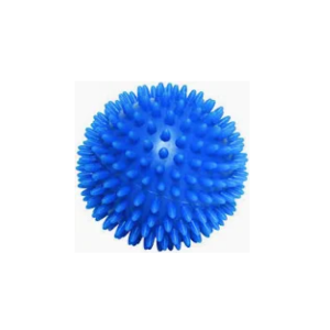 een blauwe egelbal van 10cm