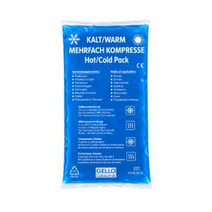 Een hot-cold pack met een grootte van 11,5 x 28 cm