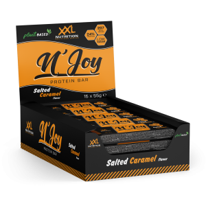 Een doos N'Joy repen van 15 stuks in de smaak salted caramel