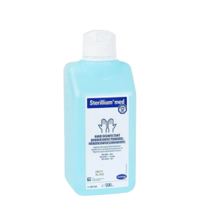 Een fles Sterillium Med Handdesinfectiemiddel van 500 ml