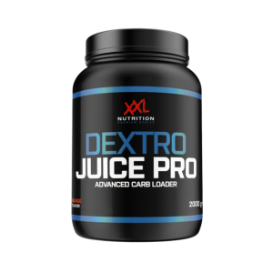 Een pot van het merk XXL nutrition gevuld met 2000 gram DextroJuice Pro.