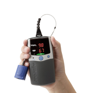 nonin palmsat 2500 pulsoximeter in gebruik.