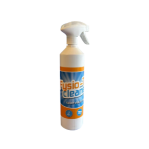 Een flesje met daarin 750ml aan fysio-tech cleaner