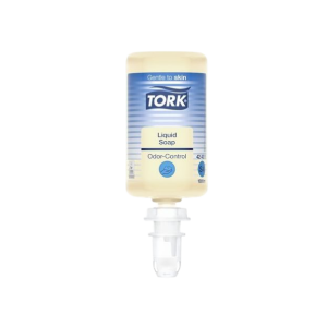 Een flacon met daarin 1L aan Tork S4 handzeep