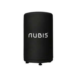 Een draagbare Nubis kruk in de kleur zwart